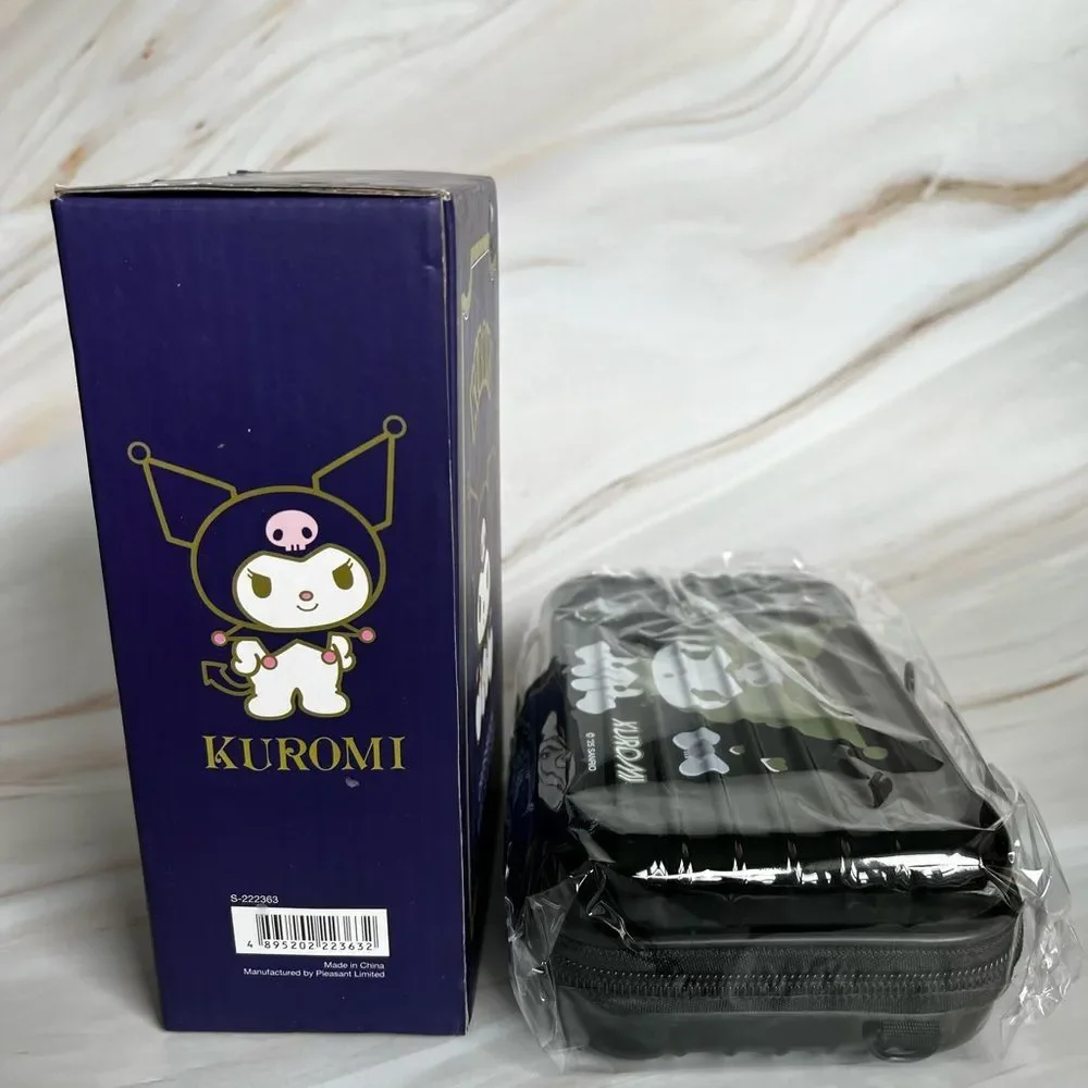 Sanrio Kuromi Suitcase Mini Cosmetic Shoulder Bag Front & Back Signature Logo